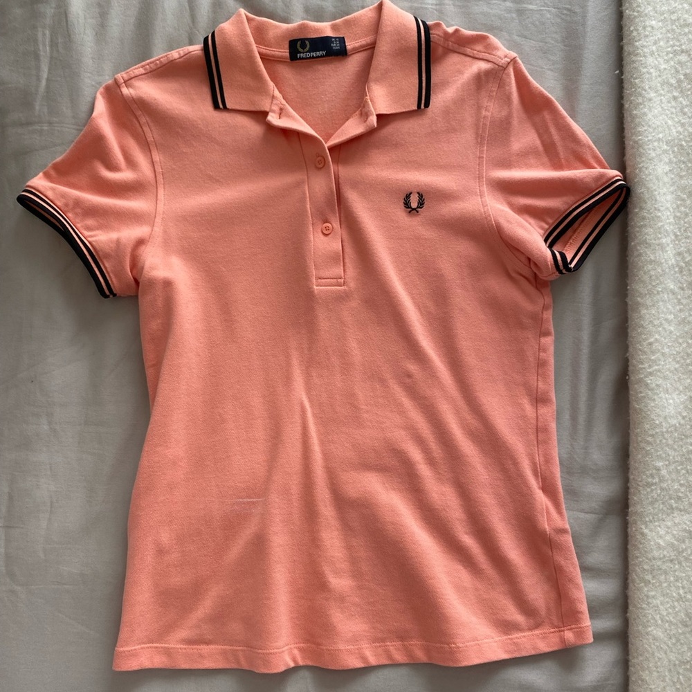 Fred Perry polo shirt rare pink desert flower coral mod punk uk